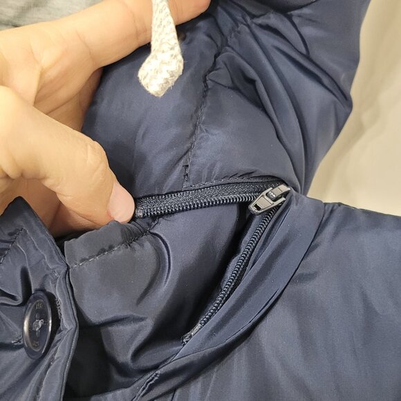 Abril Women's Blue Casual Sleeveless Button & Zipper Front Puffer Jacket Size M - Picture 7 of 13